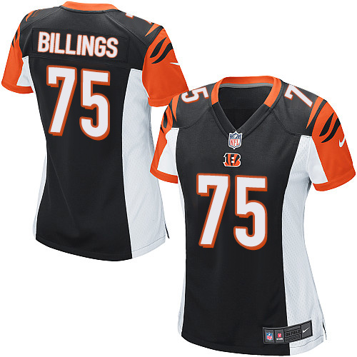 Women's Game Andrew Billings Nike Jersey Black Home - #75 NFL Cincinnati Bengals